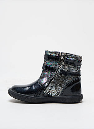 Bottines/boots matière lisse bout rond noir NOËL fille