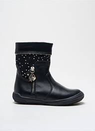 Bottines/boots matière lisse bout rond noir BOPY fille