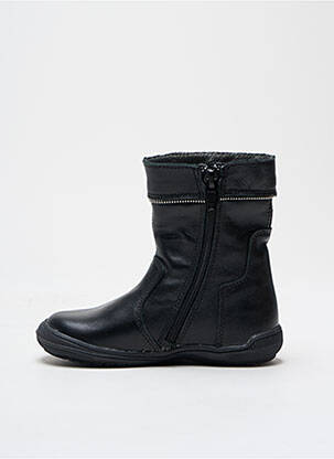 Bottines/boots matière lisse bout rond noir BOPY fille