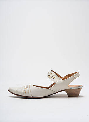Sandales/nu pieds matière lisse talon de 4 à 6cm beige FRANCE MODE femme