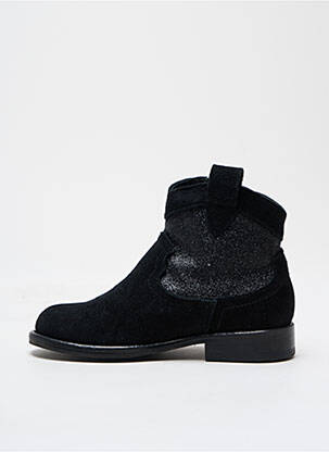 Bottines/boots tissage tissage pailleté talon bas noir NIMAL fille