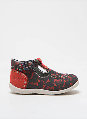Sandales/nu pieds bout rond bout rond rouge KICKERS enfant