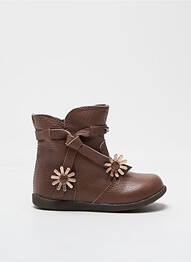 Bottines/boots matière lisse bout rond marron STONES AND BONES fille