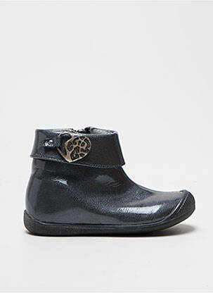 Bottines/boots matière lisse bout rond gris LITTLE MARY fille