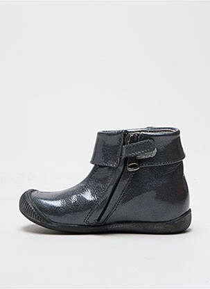 Bottines/boots matière lisse bout rond gris LITTLE MARY fille