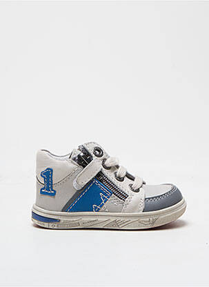 Baskets matière lisse bout rond bleu BELLAMY garcon