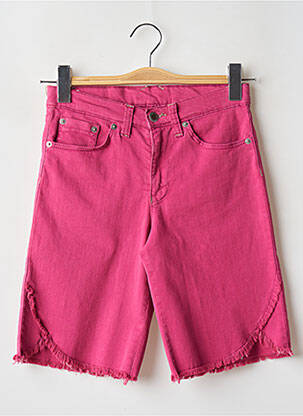 Bermuda tissage popeline taille normale rose WALTRON femme