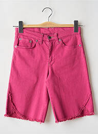 Bermuda tissage popeline taille normale rose WALTRON femme
