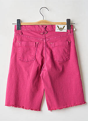 Bermuda tissage popeline taille normale rose WALTRON femme