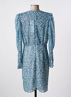 Robe mi-longue imprimé fantaisie manches longues bleu MORGAN femme