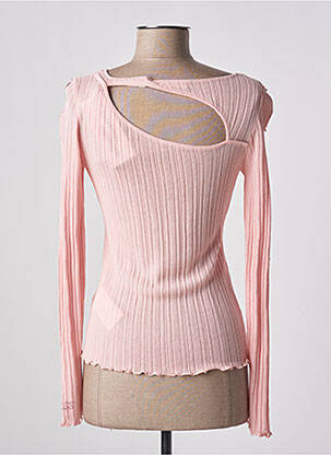 Pull coupe cintrée manches longues rose GUESS femme
