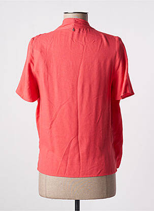 Blouse tissage crêpe manches courtes rose ONE STEP femme