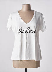 T-shirt blanc MORGAN pour femme seconde vue