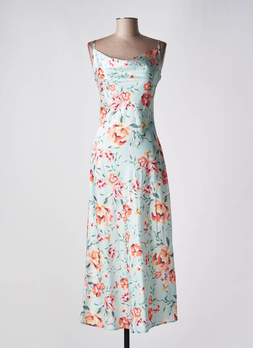 Robe longue manches bretelles ajustables fines bretelles vert GUESS femme