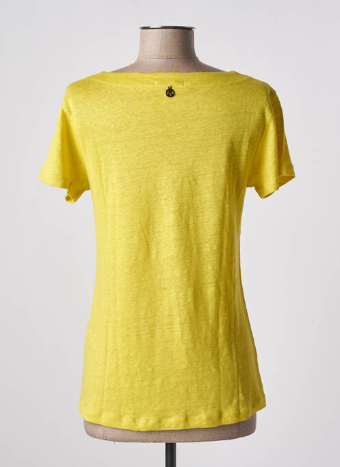 Top coupe fluide manches courtes jaune MALOKA femme