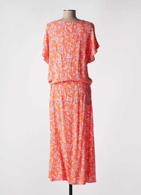 Robe longue orange ÉTYMOLOGIE pour femme