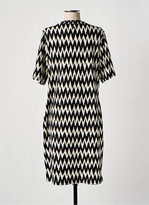 Robe mi-longue coupe fluide manches courtes noir GARCIA femme