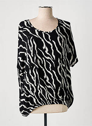 Blouse manches courtes manches courtes noir KAFFE femme