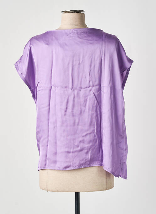 Blouse manches courtes manches courtes violet SURKANA femme