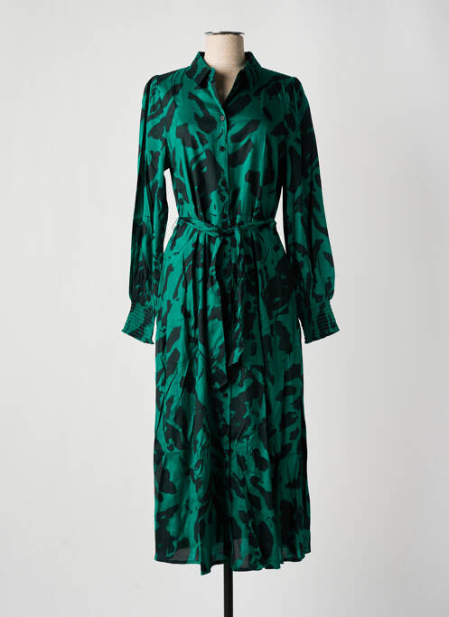 Robe longue vert KAFFE pour femme