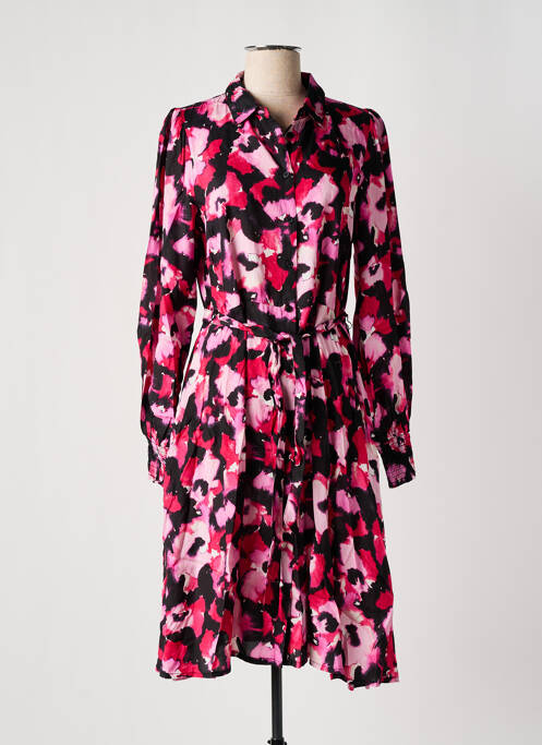 Robe mi-longue rose KAFFE pour femme