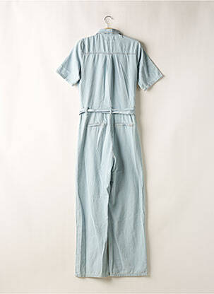 Combi-pantalon col chemisier manches courtes bleu GARCIA femme