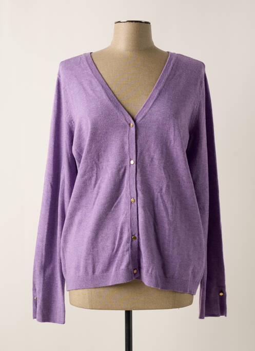 Gilet manches longues violet CREAM pour femme