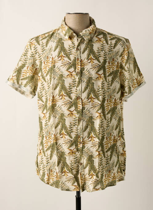 Chemise manches courtes beige TEDDY SMITH pour homme