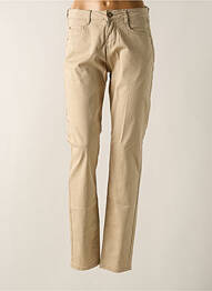Pantalon droit stretch taille normale beige CREAM femme