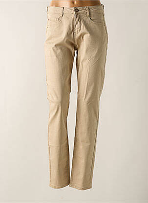 Pantalon droit stretch taille normale beige CREAM femme