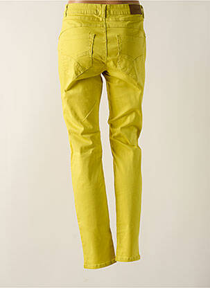 Pantalon slim tissage popeline taille normale jaune CREAM femme