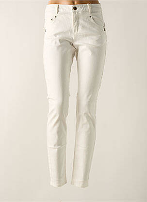Jeans coupe slim stretch taille normale blanc CREAM femme