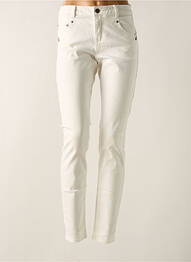 Jeans coupe slim stretch taille normale blanc CREAM femme
