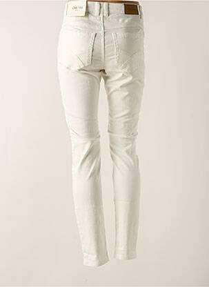 Jeans coupe slim stretch taille normale blanc CREAM femme