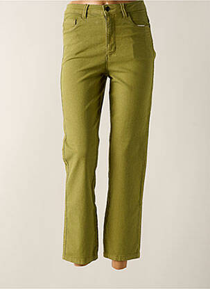 Pantalon 7/8 taille haute taille haute vert KAFFE femme