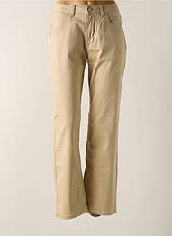 Pantalon droit stretch taille normale beige CREAM femme