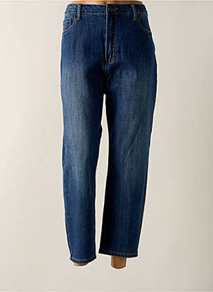 Jeans coupe droite taille haute taille haute bleu KAFFE femme