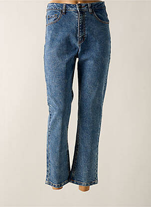 Jeans coupe droite taille haute taille haute bleu KAFFE femme