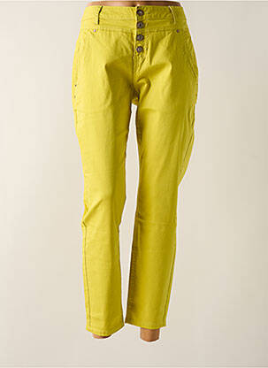 Pantalon 7/8 taille haute taille haute jaune CREAM femme