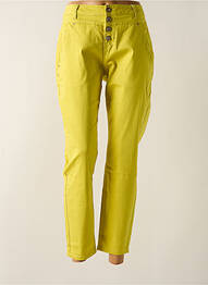 Pantalon 7/8 taille haute taille haute jaune CREAM femme