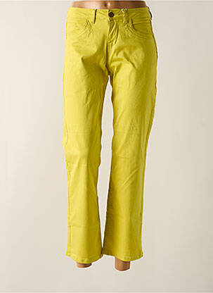 Pantalon droit stretch taille normale jaune CREAM femme