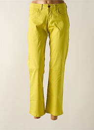Pantalon droit stretch taille normale jaune CREAM femme