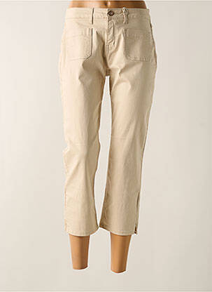 Pantacourt coupe droite taille normale beige CREAM femme