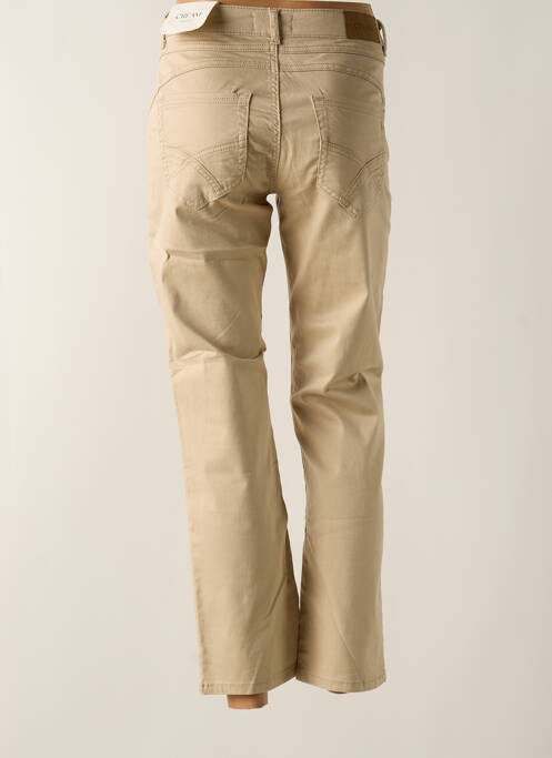 Pantalon droit stretch taille normale beige CREAM femme