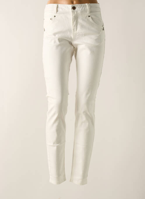 Jeans coupe slim blanc CREAM pour femme