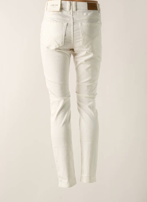 Jeans coupe slim blanc CREAM pour femme