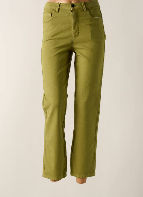 Pantalon 7/8 vert KAFFE pour femme