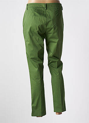 Pantalon droit fermeture zippée sous rabat boutonné vert LIU JO femme