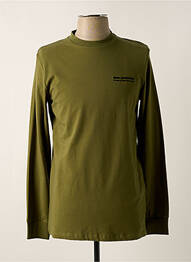 T-shirt stretch manches longues vert KARL LAGERFELD homme