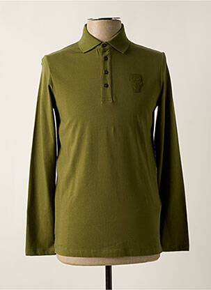 Polo manches longues manches longues vert KARL LAGERFELD homme